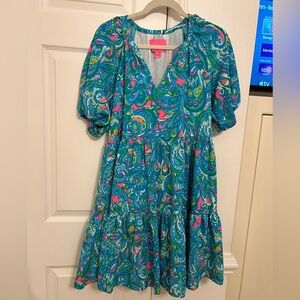Lilly Pulitzer Blue and Pink Paisley Dress
